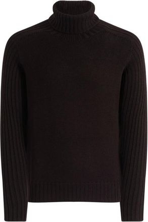 Gran Sasso Jersey de cuello alto Rainwool - Knitwear - Hombre - Marr&oacute;n - 2XL