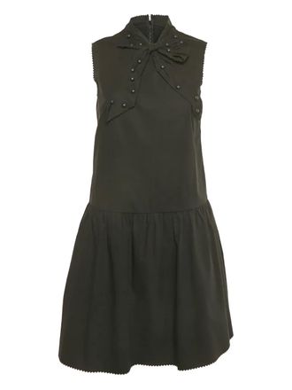 Valentino bow-detail drop-waist dress - Black