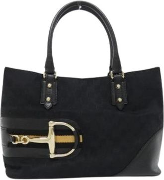 Gucci Pre-owned Vintage GG Canvas Handbag - Dames - Vintage Handtas - Zwart - ONE Size - Leer - Vintage