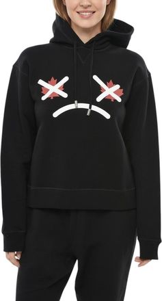 Dsquared2 Black Graphic Hood Sweatshirt
