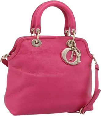 Dior Pre-owned Hand Bag - Dames - Vintage Handtas - Roze - ONE Size - Leer - Vintage