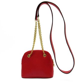 Celine Gold Red Color Leather Pochette (Pre-Owned)