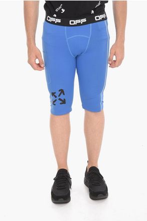 Off-white ACTIVE Cycling Shorts ARROW COMPRESSION with Logo Band size M