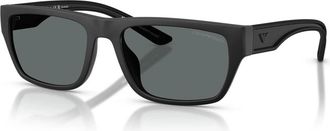 Emporio Armani Zonnebrillen - unisex - Zonnebrillen - Zwart - 57 MM - Nylon - Accessoires