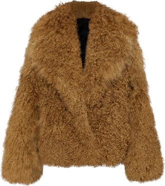 Stand Studio West Shearling Coat - Jackets - Mujer - Marr&oacute;n - XS