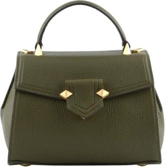 Pourchet S&egrave;vres Kleine Tas - Dames - Handtassen - Groen - ONE Size - Leer - Tassen