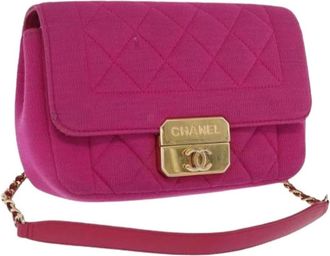 Chanel Pre-owned Cross Body Bags, female, Pink, Size: ONE SIZE Pre-owned Vintage Cross Body Bag