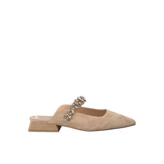 Alma En Pena Hak schoen strass band - Dames - Slip ons - Beige - 40 EU - Leer - Schoenen