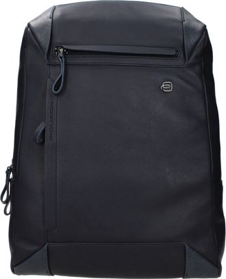 Piquadro Blue Leather Mens Backpack