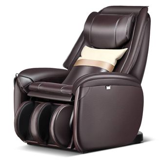 Costway Costway Electric Shiatsu Massage Chair Zero Gravity SL Track Recliner in Brown