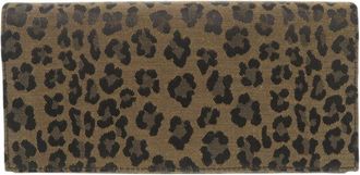 Fendi Gold Beige Black Canvas Leather Long Wallet (Bi-Fold) (Pre-Owned)