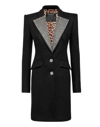 Philipp Plein Coat Long Crystal