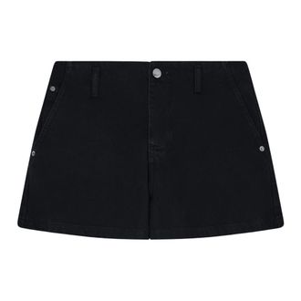 Emporio Armani Denim Shorts, female, Black, Size: W26 Five-pocket drill shorts
