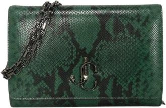 Jimmy Choo London Pre-owned Varenne calf leather shoulder bag - Dames - Vintage Schoudertas - Groen - ONE Size - Leer - Vintage