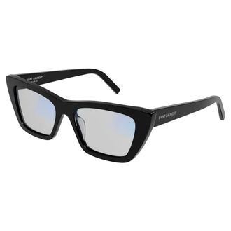 Saint Laurent Sunglasses, female, Black, Size: 53 MM Black Havana/Blue Sunglasses SL 276 Mica