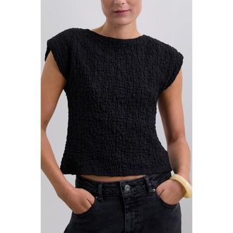 Scalpers Wrinklepadded Tee in Black at Nordstrom, Size X-Small Eu