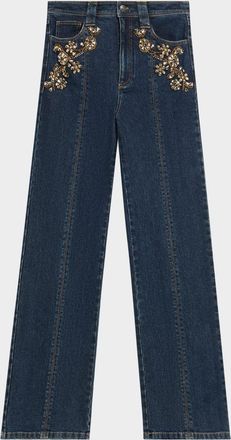 Cinq &agrave; Sept Cami Crystal Ivy Embellished Jeans