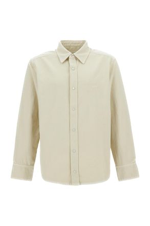 A.P.C. Cotton Overshirt with Mother-of-Pearl Snap Button