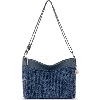The Sak Lumi Covertible Crossbody Hand Crochet Bag in Denim Tonal Straw at Nordstrom