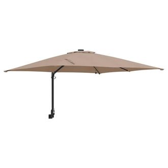 Berkfield Home Garden Parasol Taupe 248, 5 x 247, 5 x 119 cm Fabric