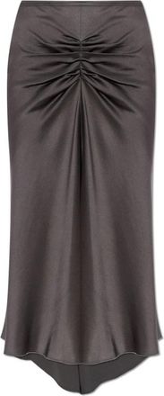 Victoria Beckham Bela Midi Rok - Dames - Midirokken - Grijs - S - Satijn - Rokken