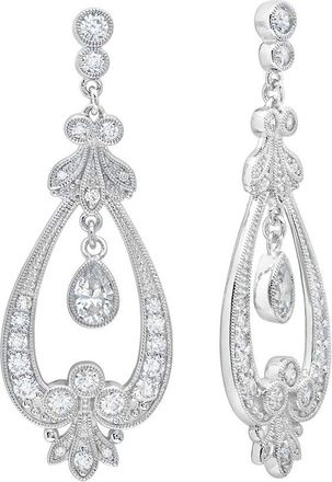 Crislu Silver CZ Earrings