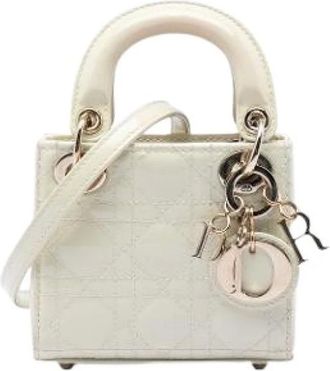 Dior Pre-owned Lady Dior Mini Bag - - Pre-owned - Donna - Bianco - ONE SIZE
