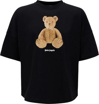Palm Angels Bear Over Tee - Heren - T-shirts - Zwart - XS - Katoen - Tops