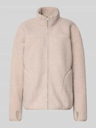 Pieces Relaxed Fit Teddyjacke mit Stehkragen Modell SAIDA in Offwhite, Gr&ouml;&szlig;e XL
