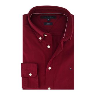 Tommy Hilfiger Overhemden, Heren, Rood, L, Katoen, Flex Flannel Regular Fit Shirt