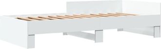 vidaXL Estructura De Cama Madera De Ingenier&iacute;a Blanca 90x200 Cm Vidaxl