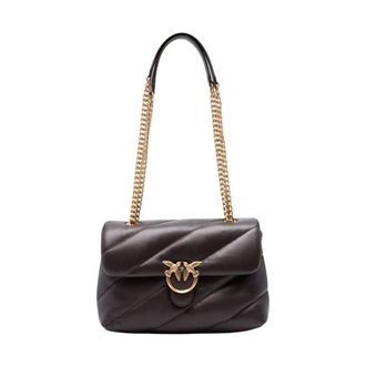 Pinko Pinko, Dames, Tassen, Bruin, Maat: ONE Size Leer