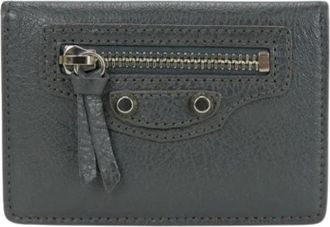 Balenciaga Pre-owned Vintage Leren Portemonnee - Dames - Vintage Accessoires - Grijs - ONE Size - Leer - Vintage
