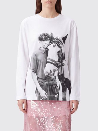 Simone Rocha Long-Sleeved Cotton T-Shirt with Graphic Print
