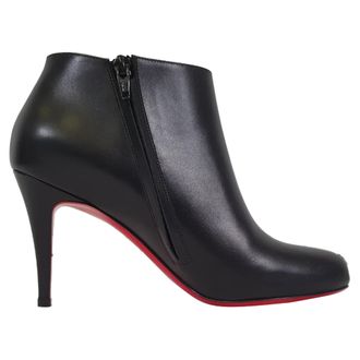 Christian Louboutin Christian Louboutin Belle 85 Enkellaarsjes in Zwart Kalfskinnen Leer