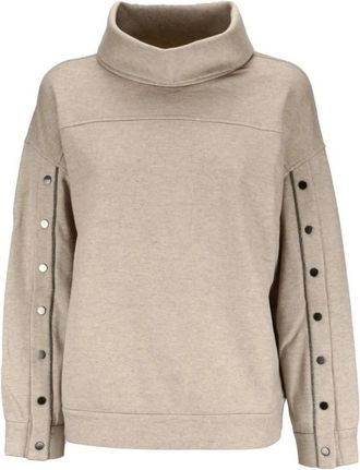 Brunello Cucinelli Cashmere Crewneck Sweatshirt - Dames - Cashmere truien - Beige - XL - Kasjmier - Truien & Vesten
