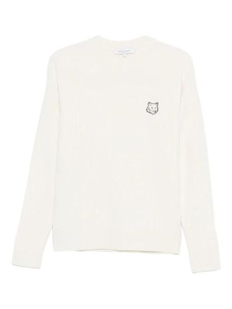 Maison Kitsuné Fox Head Wool Ribbed Jumper