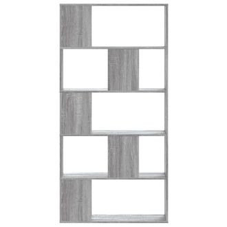 vidaXL Vidaxl - Librer&iacute;a De 5 Niveles Madera Gris Sonoma 80,5x23,5x162,5 Cm