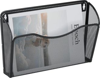 OEM Soporte De Pared Negro Para Folletos Y Correo - Almacenamiento Elegante Y Pr&aacute;ctico Para La Oficina O La Escuela - Ulisem