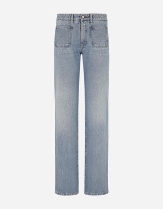 Dolce & Gabbana Cotton Denim Work Jeans - Woman Denim And Jeans Multi-colored 38