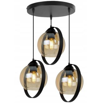 OEM L&aacute;mpara Colgante Moderna Con Anillos De Pantalla De Cristal