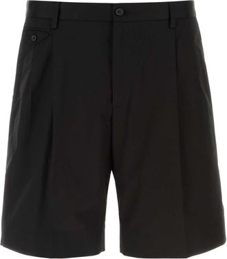Dolce & Gabbana Black Stretch Cotton Bermuda Shorts
