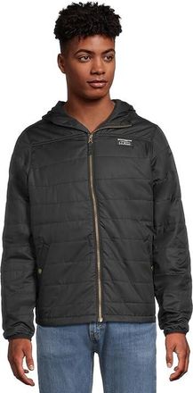 L.L.Bean Mountain Classic Puffer Hooded Jacket Regular Mens Jacket Black : 2XL, Polyester