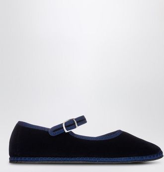 Vibi Venezia Mary Jane in Delfina blue velvet