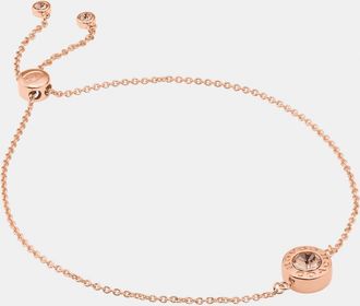 Coach Womens Open Circle Slider Bracelet - Rose Gold Metal - One Size