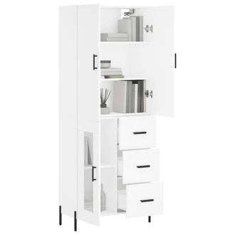 Berkfield Home Highboard White 69.5x34x180 cm Engineered Wood