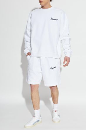 Dsquared2 Cotton Shorts With Embroidered Logo, Mens, White