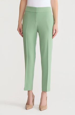 Kasper Flat Front Slim Pants in Loden Dusk at Nordstrom, Size 16