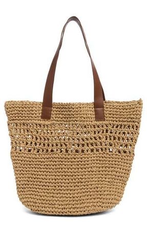Collection XIIX Raffia Market Tote in Natural at Nordstrom Rack