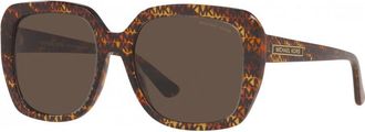 Michael Kors Womens MK2140-366787 MK2140 55 366787 Manhasset Sunglasses - Brown - One Size